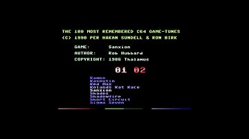 AMIGA DEMO 100 MOST REMEMBERED C64 GAME TUNES SANXION