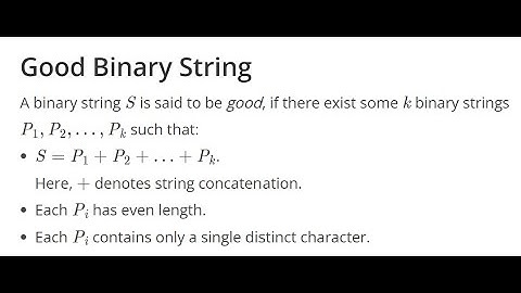 Good Binary String Codechef  Starters 130 Hindi, Easy Solution.