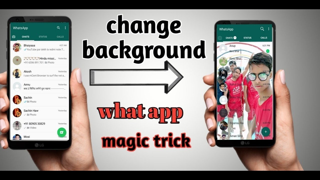 Change whatapp home screen background easy trick 2019 YouTube