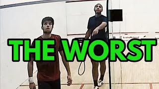SQUASH. This is the WORST rule in squash! You can lose the match