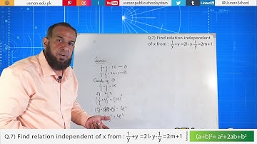 Maths Topic 7 (By Sir ZIa UPSS)