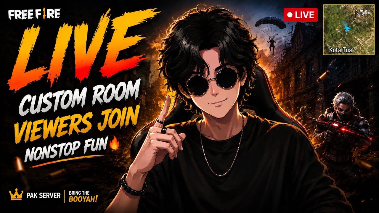🔴 FREE FIRE LIVE 🔥 | VIEWERS JOIN CUSTOM ROOM 👑 | PAK SERVER #freefire #livestream #feed