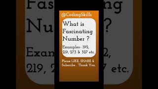 What is Fascinating Number | Coding Skills #javacoding #javainterviewquestions
