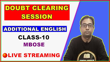 DOUBT CLEARING SESSION FOR SSLC-2023 || Additional English || Class-10 || MBOSE
