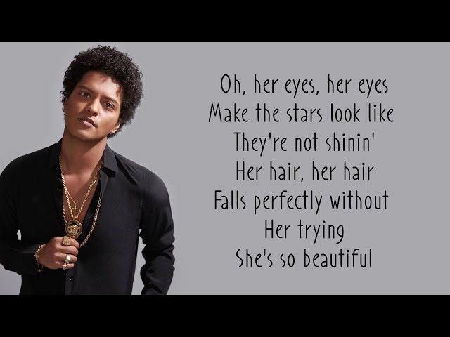 Bruno Mars - Just The Way You Are lyrics