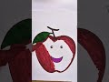Cute Apple Coloring 🍎✨ | Easy Fruit Drawing &amp; Coloring #shorts