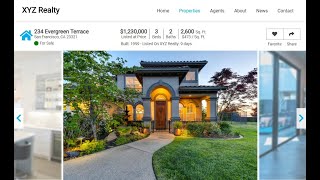 How to Build a Real Estate Property Detail Web Page - HTML5, CSS3, JavaScript Tutorial!