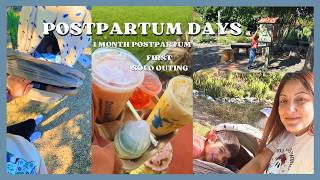 1 Month Postpartum Update, First Solo Outing w The Kids & My First Time Bathing Baby Alone