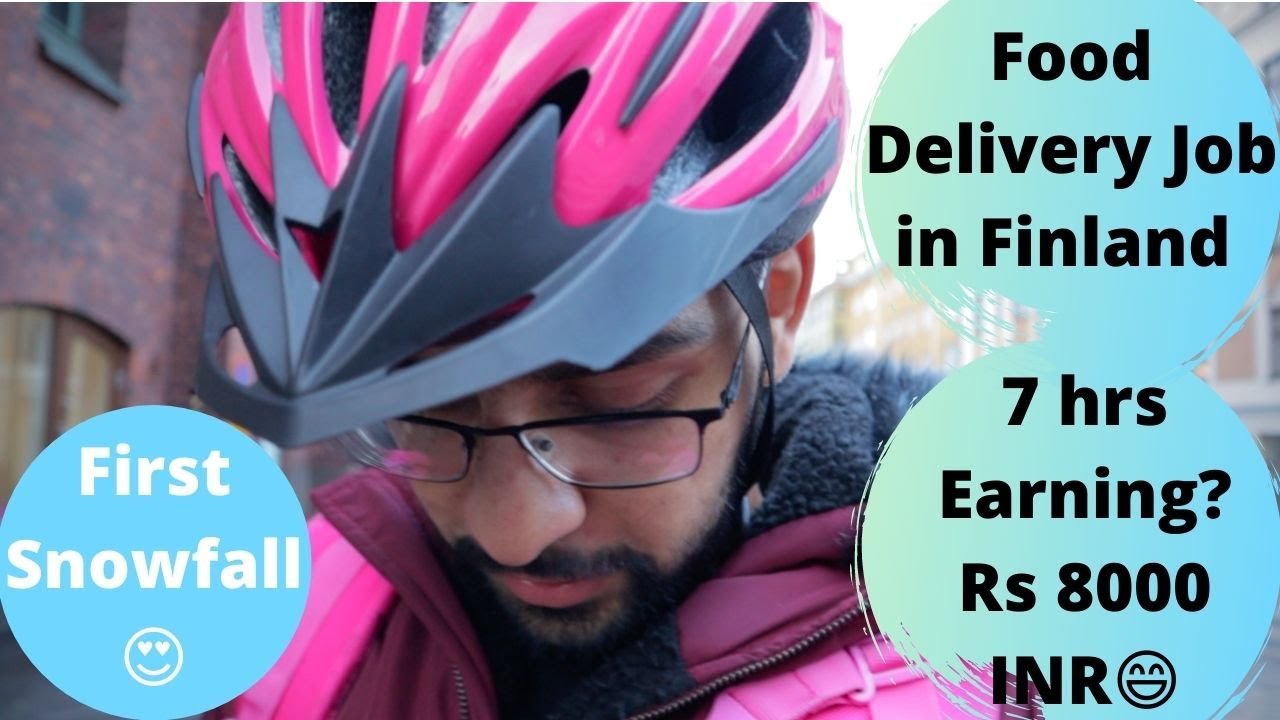 FOOD DELIVERY JOB IN HELSINKI AND FIRST SNOWFALL😍 YouTube