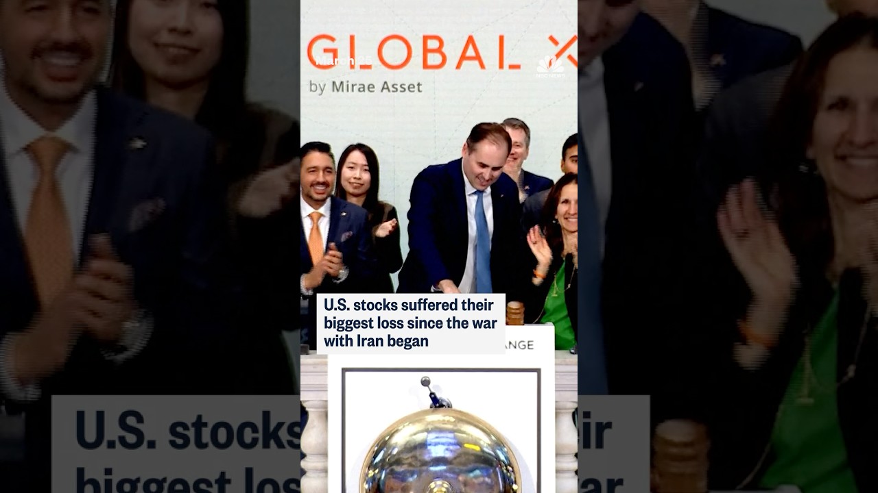 U.S. stocks suffered their biggest loss since the war with Iran began