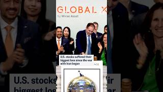 U.S. stocks suffered their biggest loss since the war with Iran began