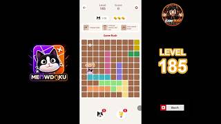 Meowdoku Level 185 walkthrough | full solution