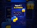 Why input() Always Returns String in Python? | Type Casting Explained