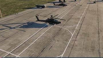 DCS - AH-64D First successful cold start and takeoff.