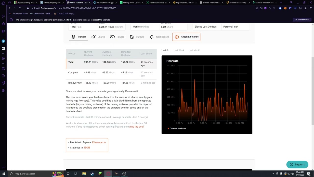 Solo Mining Ethereum as a joke, wish me luck