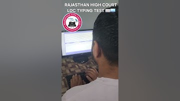 ⚖️ Rajasthan HC LDC Typing Test 🔥Speed + Accuracy + Efficiency