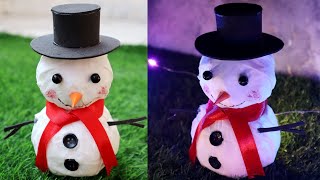 DIY Snowman/Snowman Making from Tissue Paper/Snowman Making Idea for Christmas/Snowman Crafts 2021