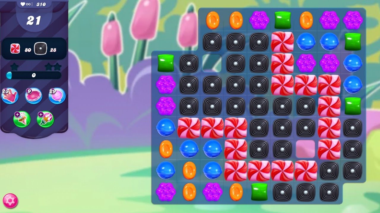 Candy Crush Saga level 310 - YouTube