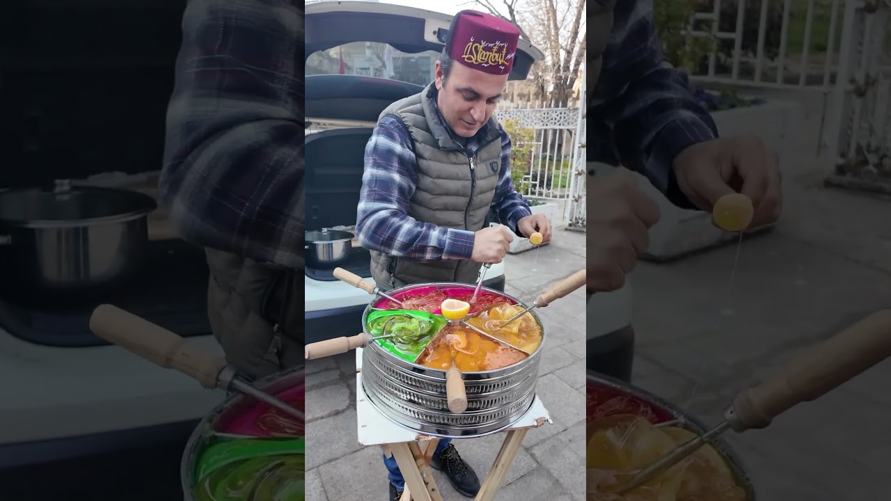Turkish Ottoman Candy Making (So Colorful!) Go Turkey İstanbul  #travel #shorts #streetfood