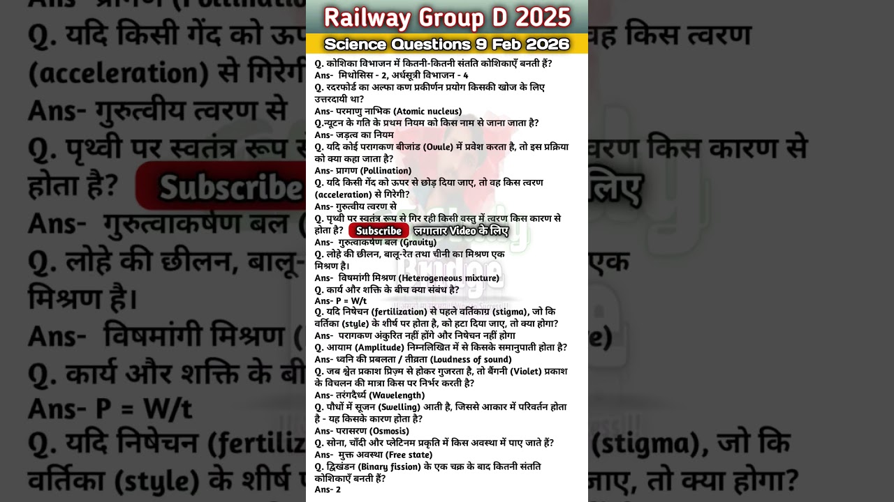Group D Exam expected questions ।। Exam analysis Questions 2026 । 9 February 2026 analysis Questions