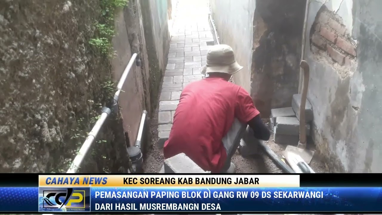 Pembangunan paping blok gang di rw 09 ds Sekarwangi kec soreang dari musrembang dg program kotaku,