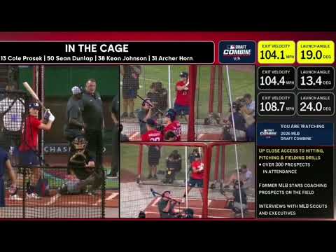 Cole Prosek Takes Batting Practice at the 2026 MLB Draft Combine!