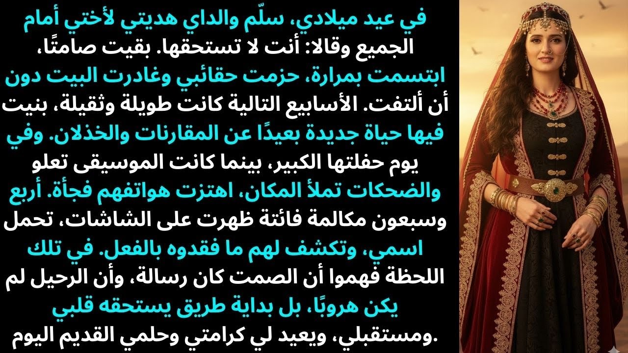 في عيد ميلادي، أعطى والداي هديتي لأختي وقالا: 