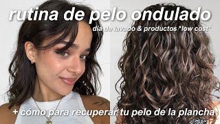 Mi rutina curly *pelo ondulado* lavado, productos & tips para un pelo sano | Recupera tus rizos 💗✨