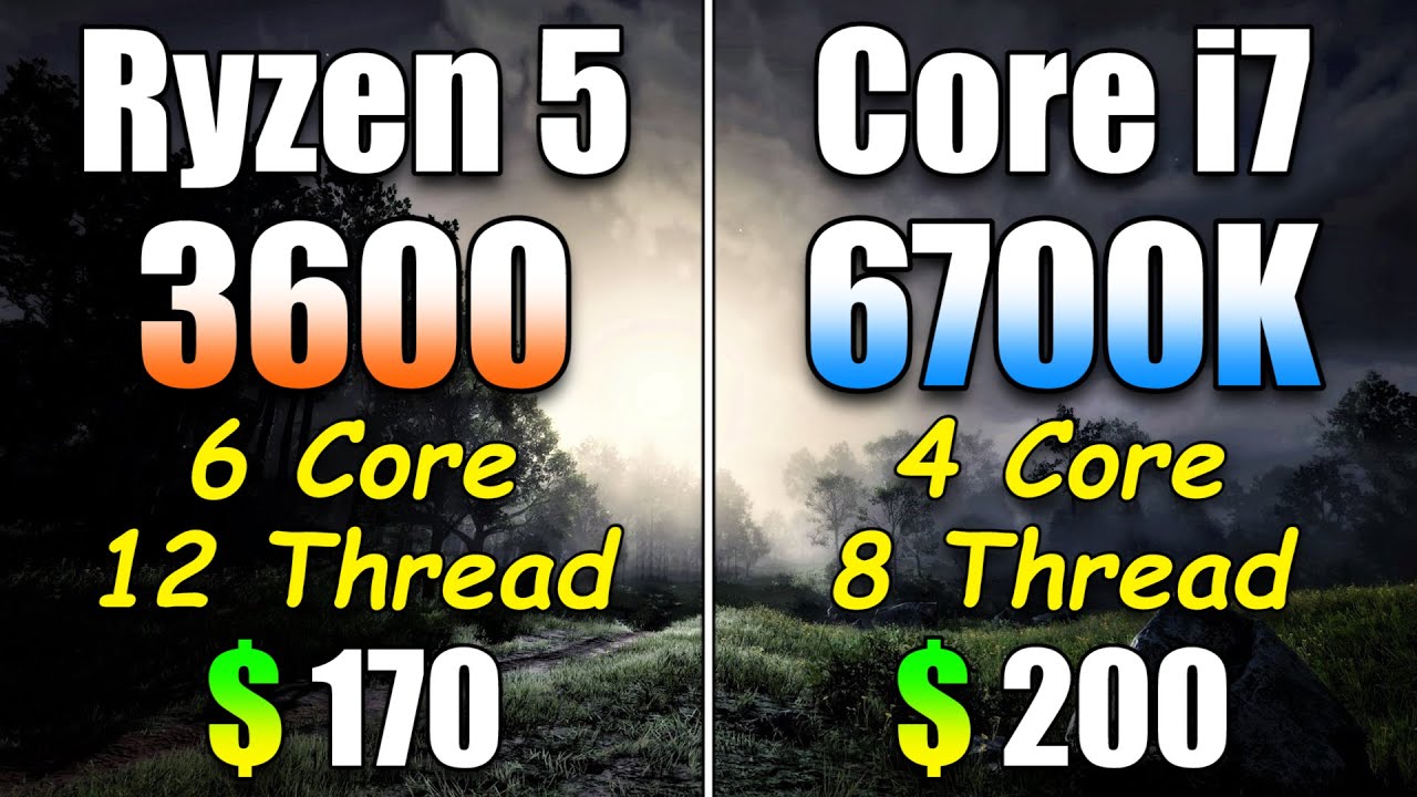 Ryzen 5 3600 vs Core i7 6700K | PC Benchmark Test - YouTube