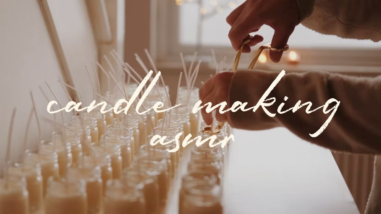 Candle Making ASMR Glass Jars, Melting Wax & Rain No Talking YouTube