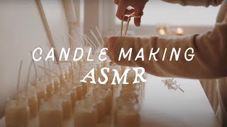 Candle Making ASMR | Glass Jars, Melting Wax & Rain |  No Talking