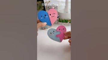 DIY BFF Heart Charm Tutorial 💗#shorts #art #diy #craft #muktaartandcraft #youtubeshortsviral