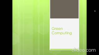 DMIS1053 GA Green Computing