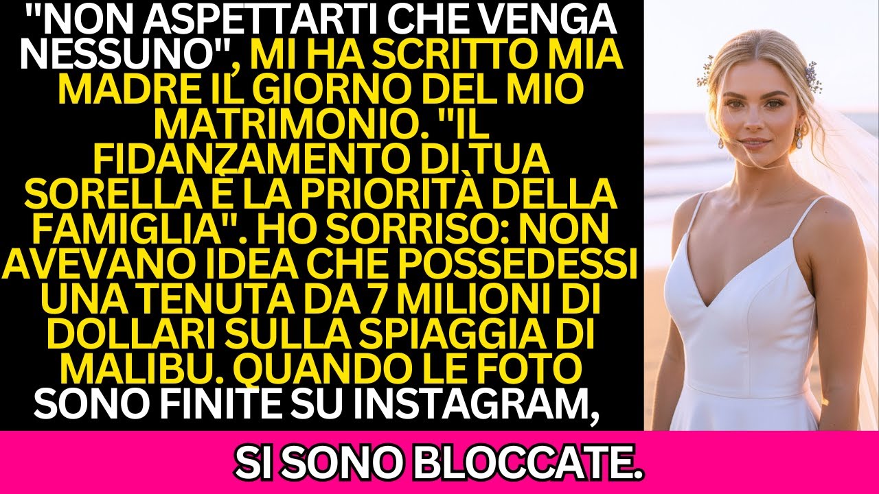 I miei genitori hanno SALTATO il mio matrimonio per il fidanzamento di mia sorella, quindi mi sono..