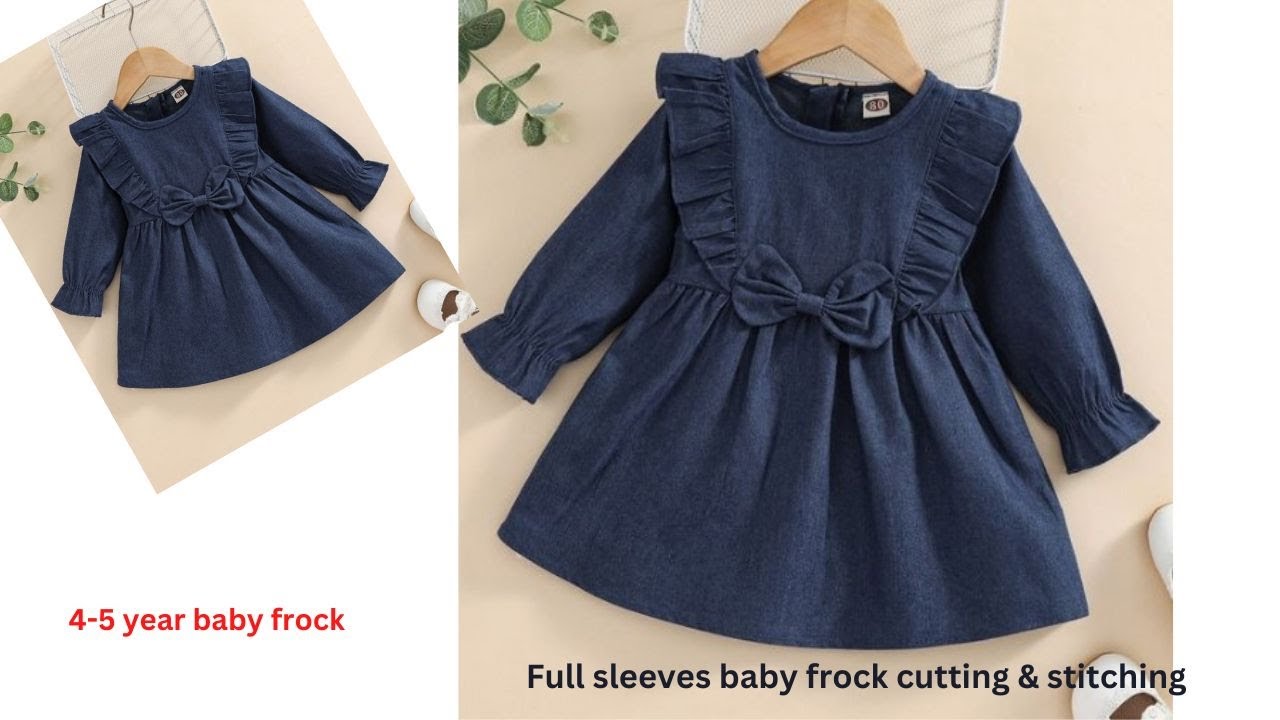 Full sleeves baby frock design Beautiful Full sleeves baby frock