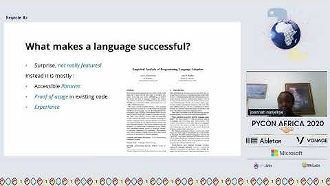 Keynote #2  - Python 4 x  What do You Expect - Joannah Nanjekye || PyCon Africa 2020
