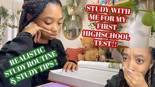 Study With Me For My First Highschool Test | Highschool Study Routine & Study Tips