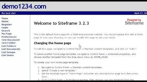 How to install Siteframe from Fantastico