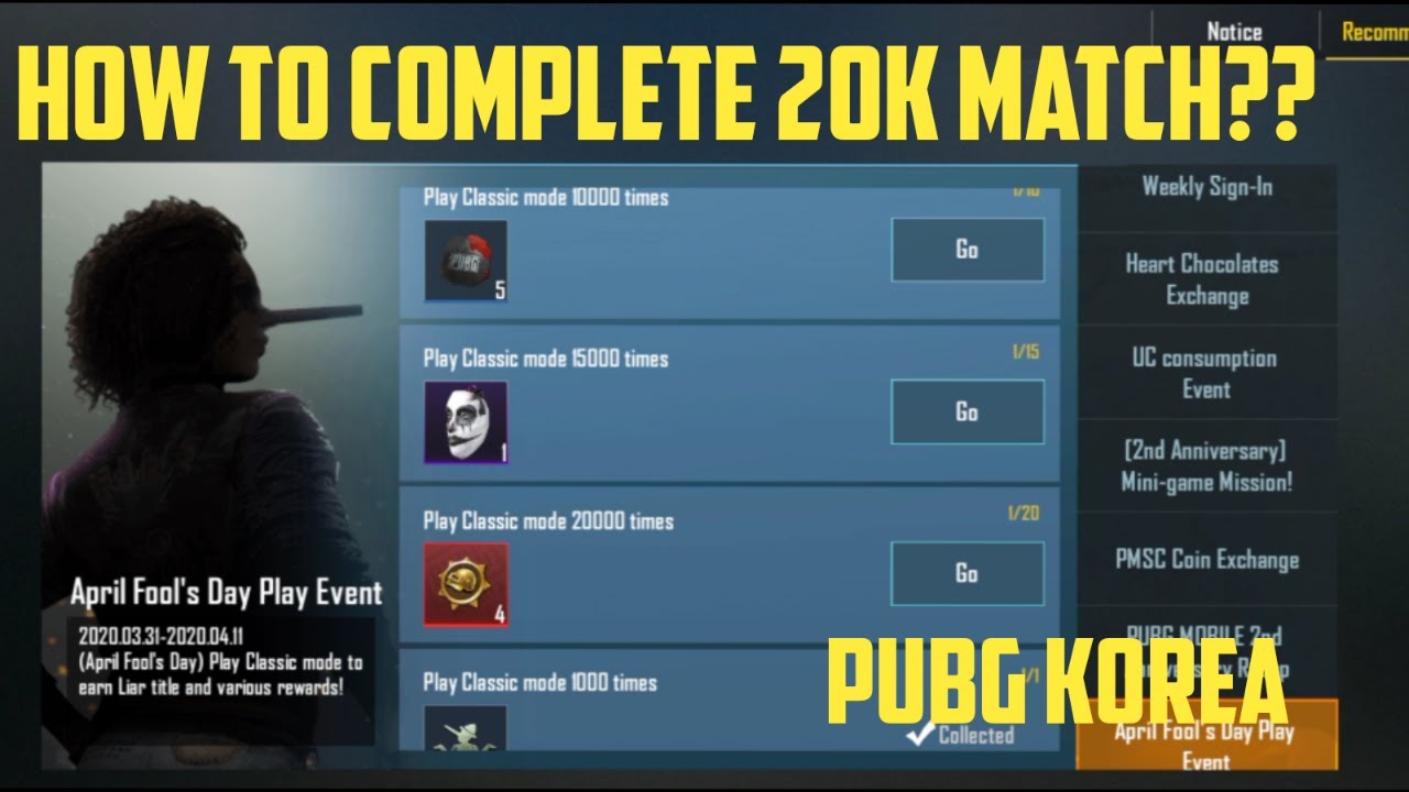 HOW TO COMPLETE APRIL FOOL'S DAY EVENT | PUBG KOREA