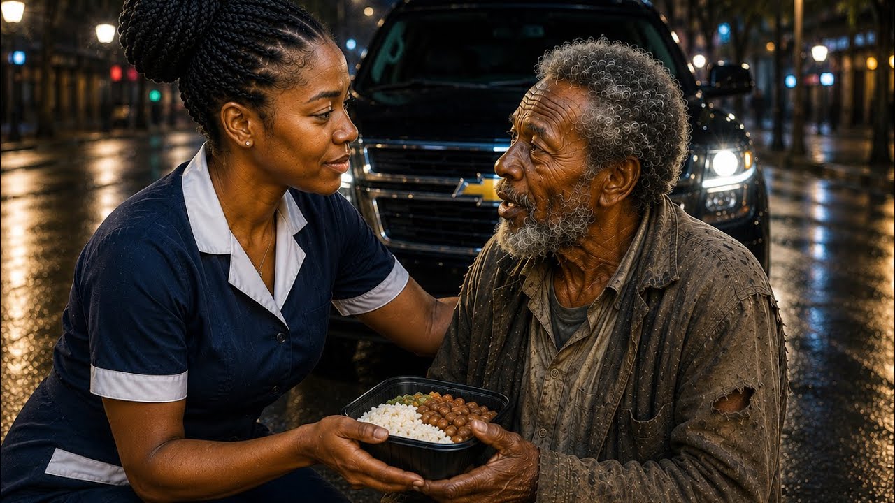 Poor cleaning lady fed a beggar every day… without knowing it was her son!