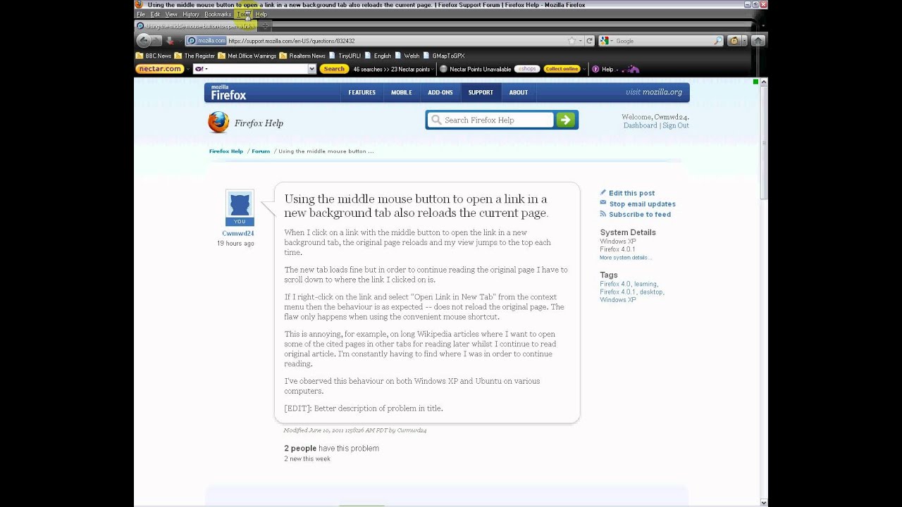 Firefox Problem - YouTube