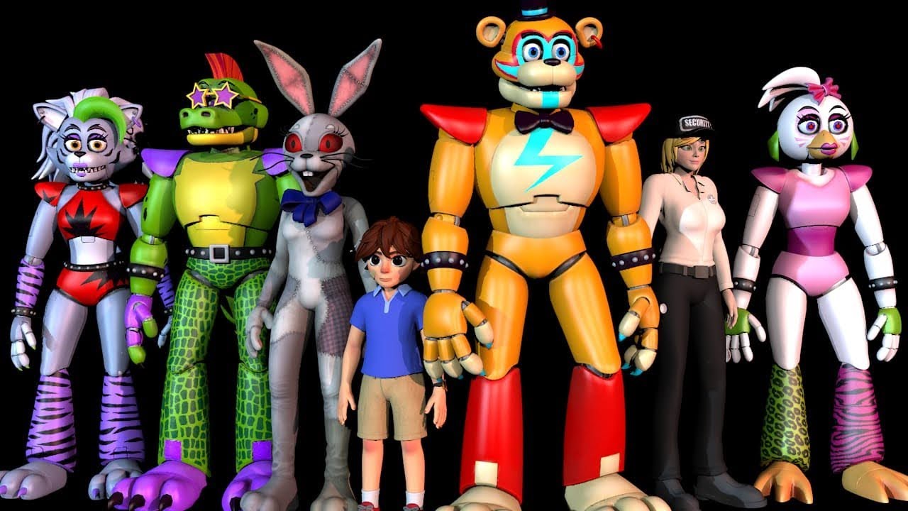 Personajes de fnaf security breach