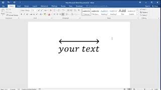 How to insert right-left arrow above text or character in word