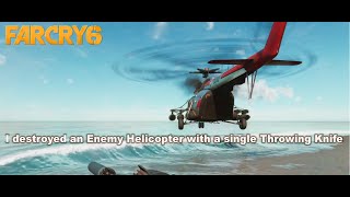 Far cry 6 - how to take down an enemy Helicopter with a Throwing Knife