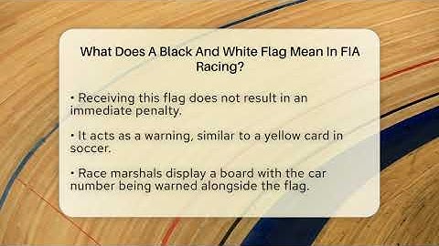 What Does A Black And White Flag Mean In FIA Racing? - The Racing Xpert