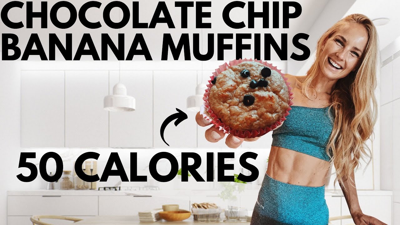 50 Calorie Protein Chocolate Chip Banana Muffins