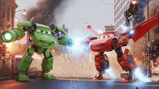 Download Lagu Epic Clash: Red Monster McQueen vs. Blue McQueen in a Cinematic Clash! | Ai Cat Story MP3