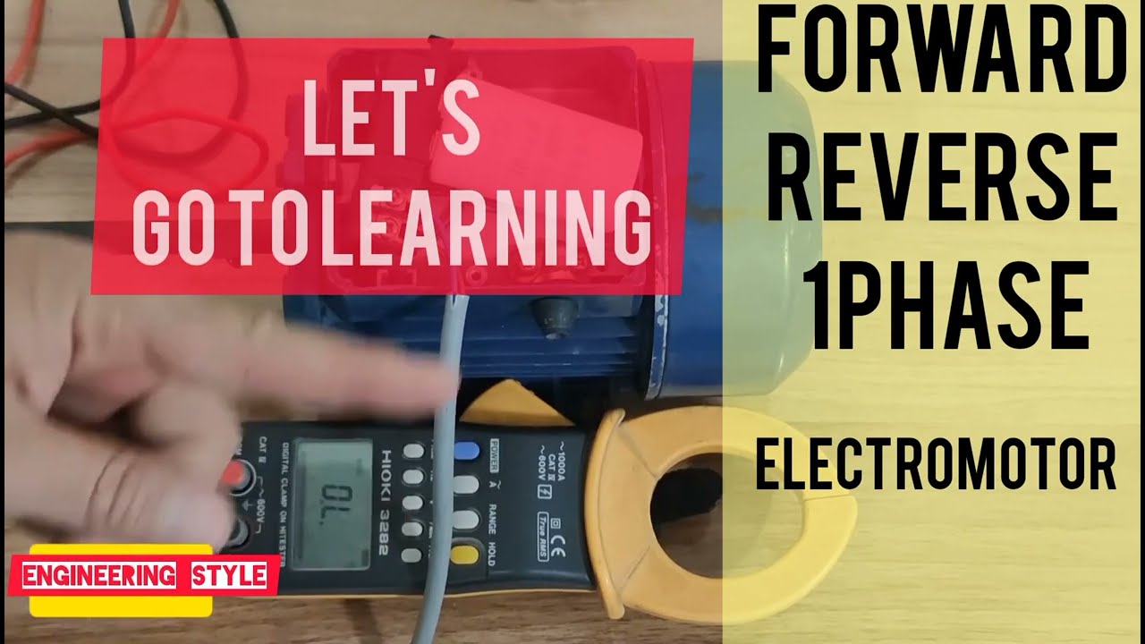single phase motor wiring with 1capacity _ reverse and forward