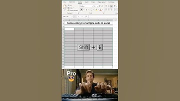 Type Same in Multiple Cells at Once Using One Shortcut in Excel! 💯 #excel #shortcut