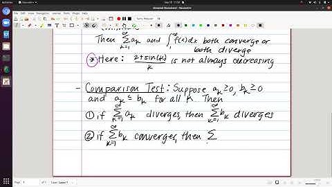 Integral, Comparison & Ratio Tests Video 3 - The Comparison Test